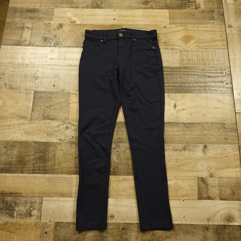 Tommy Hilfiger ponte pants women's 6 navy skinny mid rise